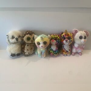 Beanie Boos Bundle Owl Mouse Cat Unicorn
